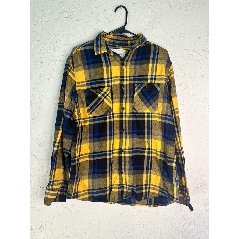 Men's Urban Pipeline Ultimate Flannel Yellow and Blue Size Medium